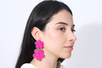 Dos Flores Iraca/Raffia Earrings Best of Colombia