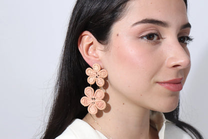Dos Flores Iraca/Raffia Earrings Best of Colombia