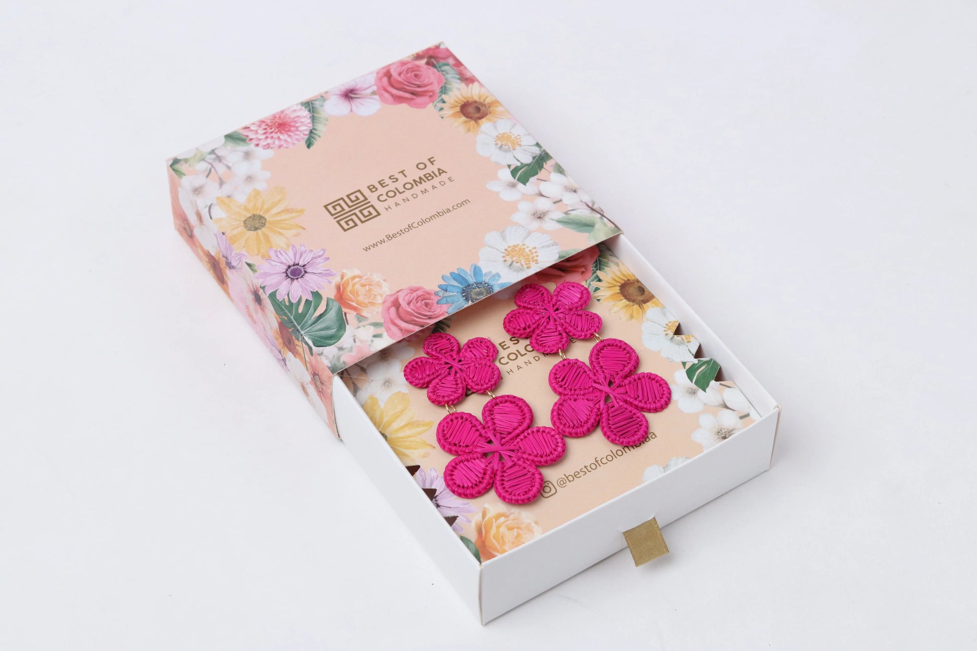 Dos Flores Iraca/Raffia Earrings Best of Colombia