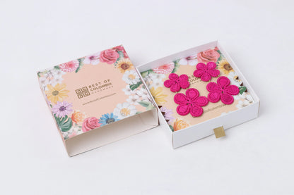 Dos Flores Iraca/Raffia Earrings Best of Colombia