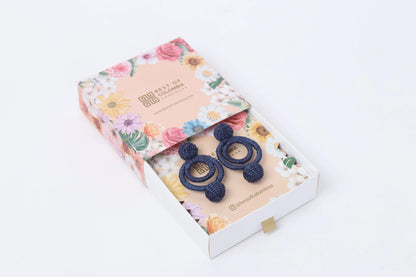 Navy Iraca Lara Earring Bestofcolombia1