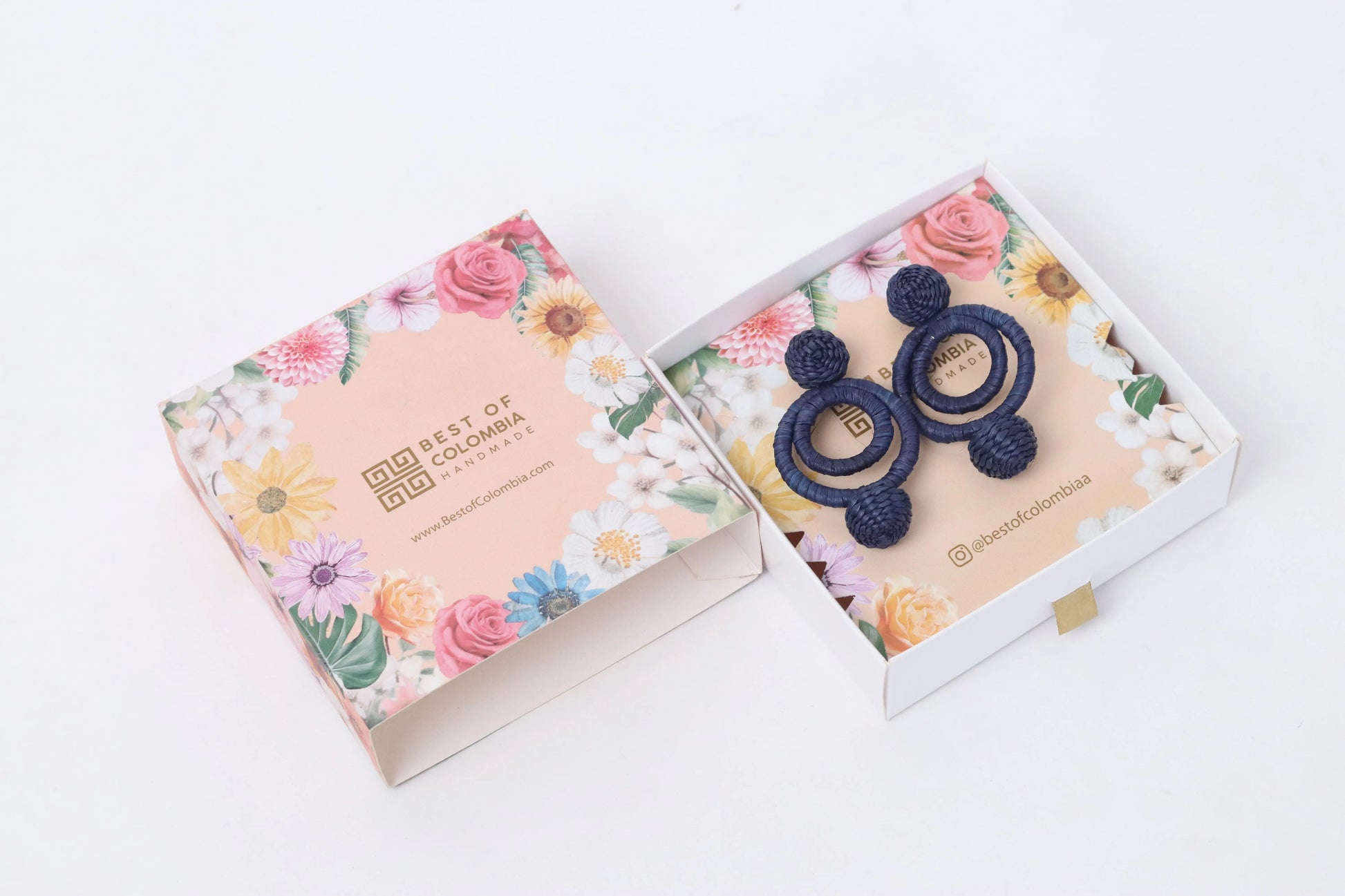 Navy Iraca Lara Earring Bestofcolombia1