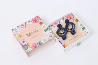Navy Iraca Lara Earring Bestofcolombia1