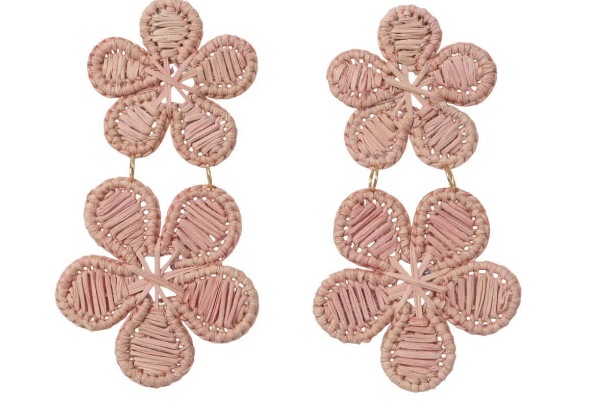 Dos Flores Iraca/Raffia Earrings Best of Colombia
