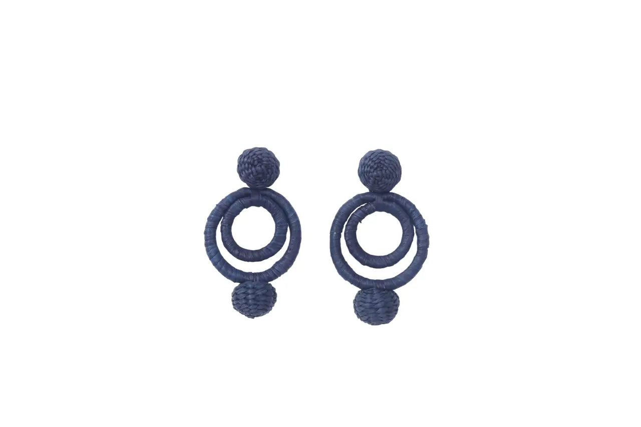 Navy Iraca Lara Earring Bestofcolombia1