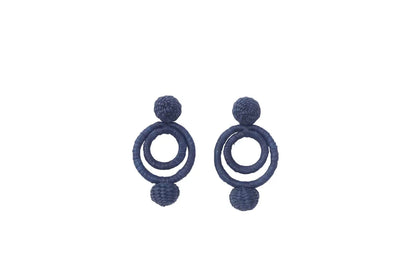 Navy Iraca Lara Earring Bestofcolombia1