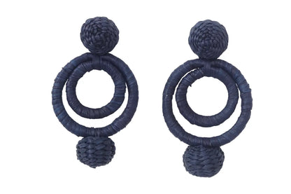 Navy Iraca Lara Earring Bestofcolombia1