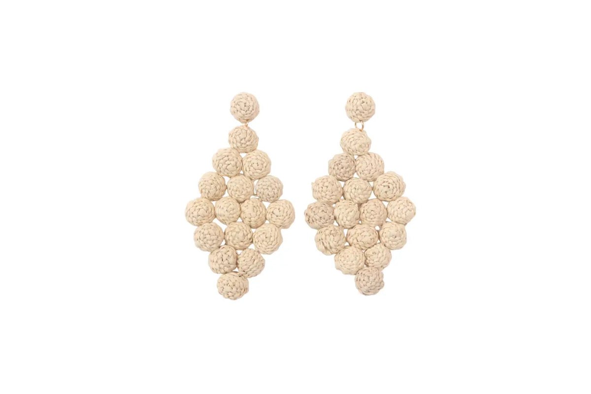 Natural Color Diamons Iraca/Raffia Earrings Best of Colombia