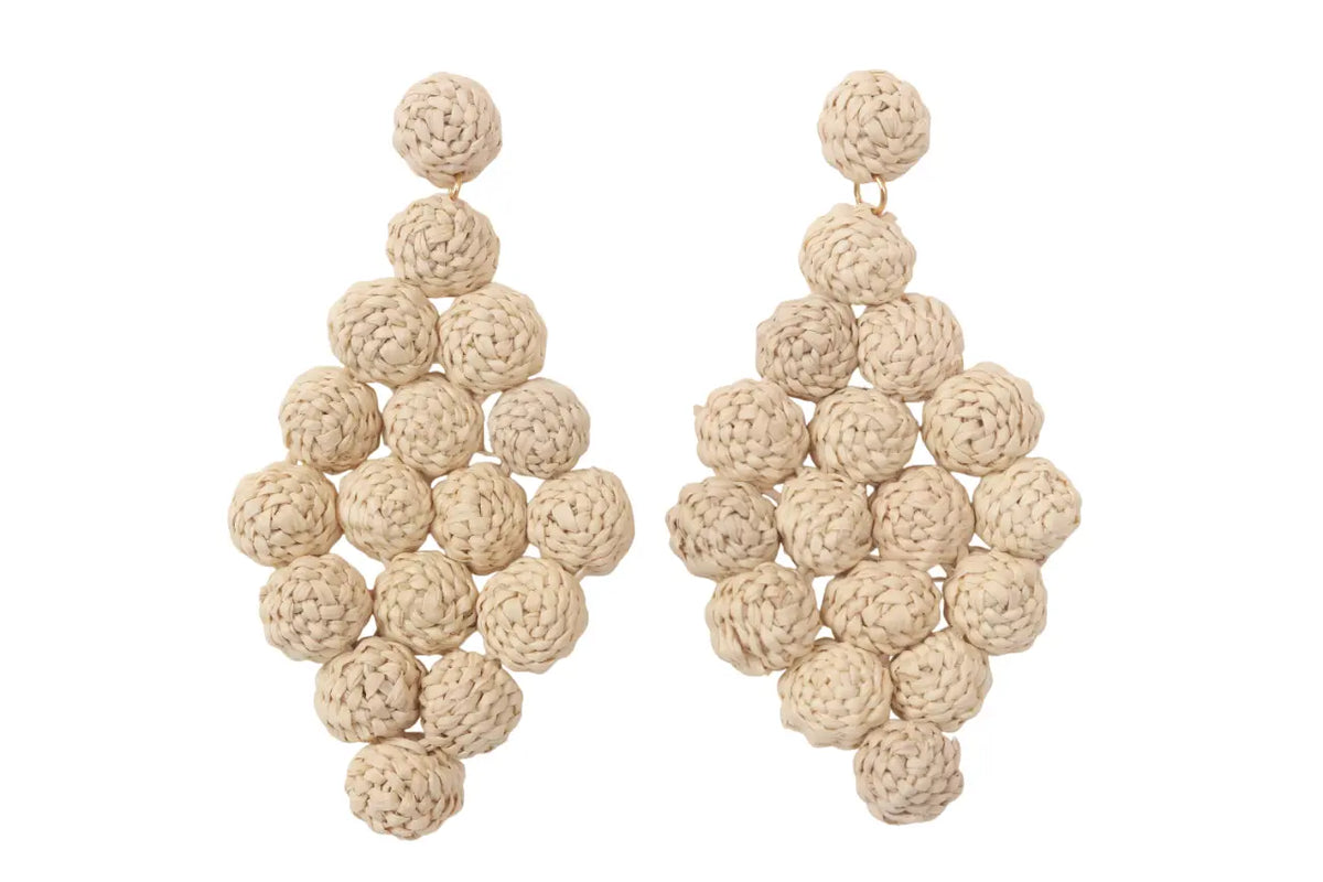 Natural Color Diamons Iraca/Raffia Earrings Best of Colombia