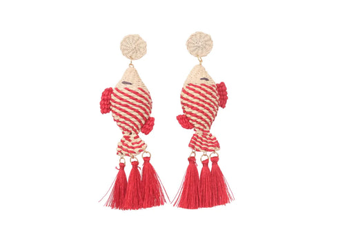 Red Fish Earrings Bestofcolombia1