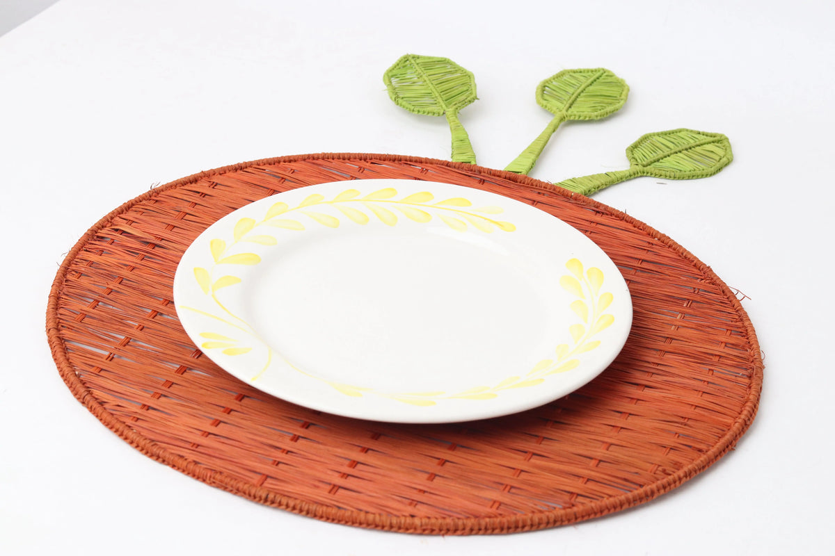Beet root Iraca/Raffia placemat Bestofcolombia1