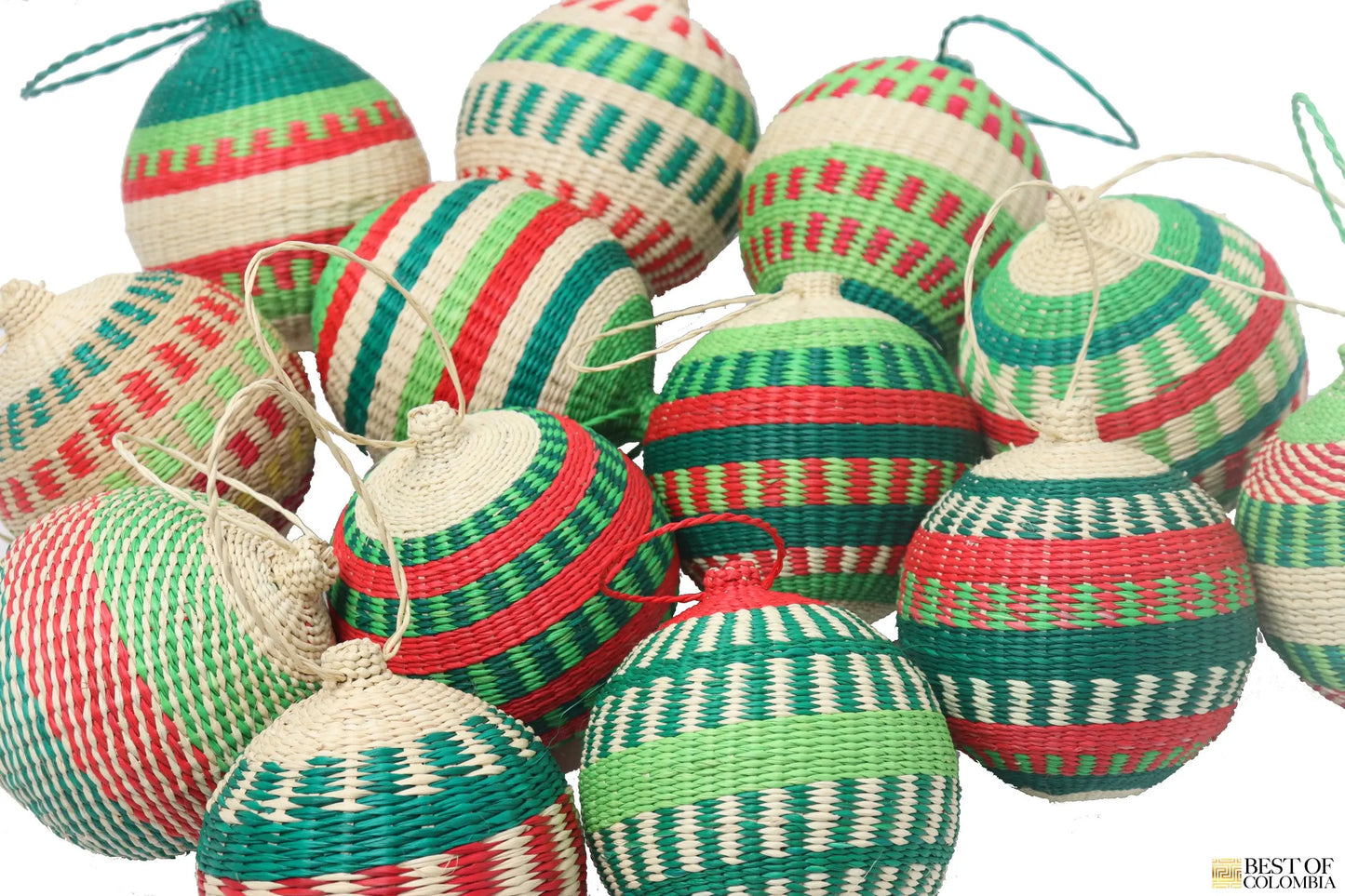 Christmas Theme Raffia Balls Bestofcolombia1
