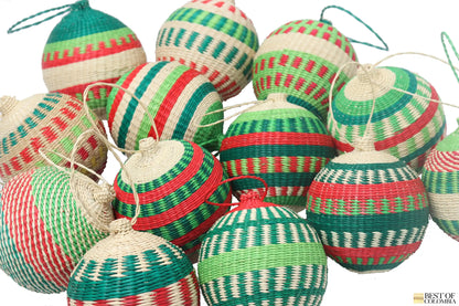 Christmas Theme Raffia Balls Bestofcolombia1