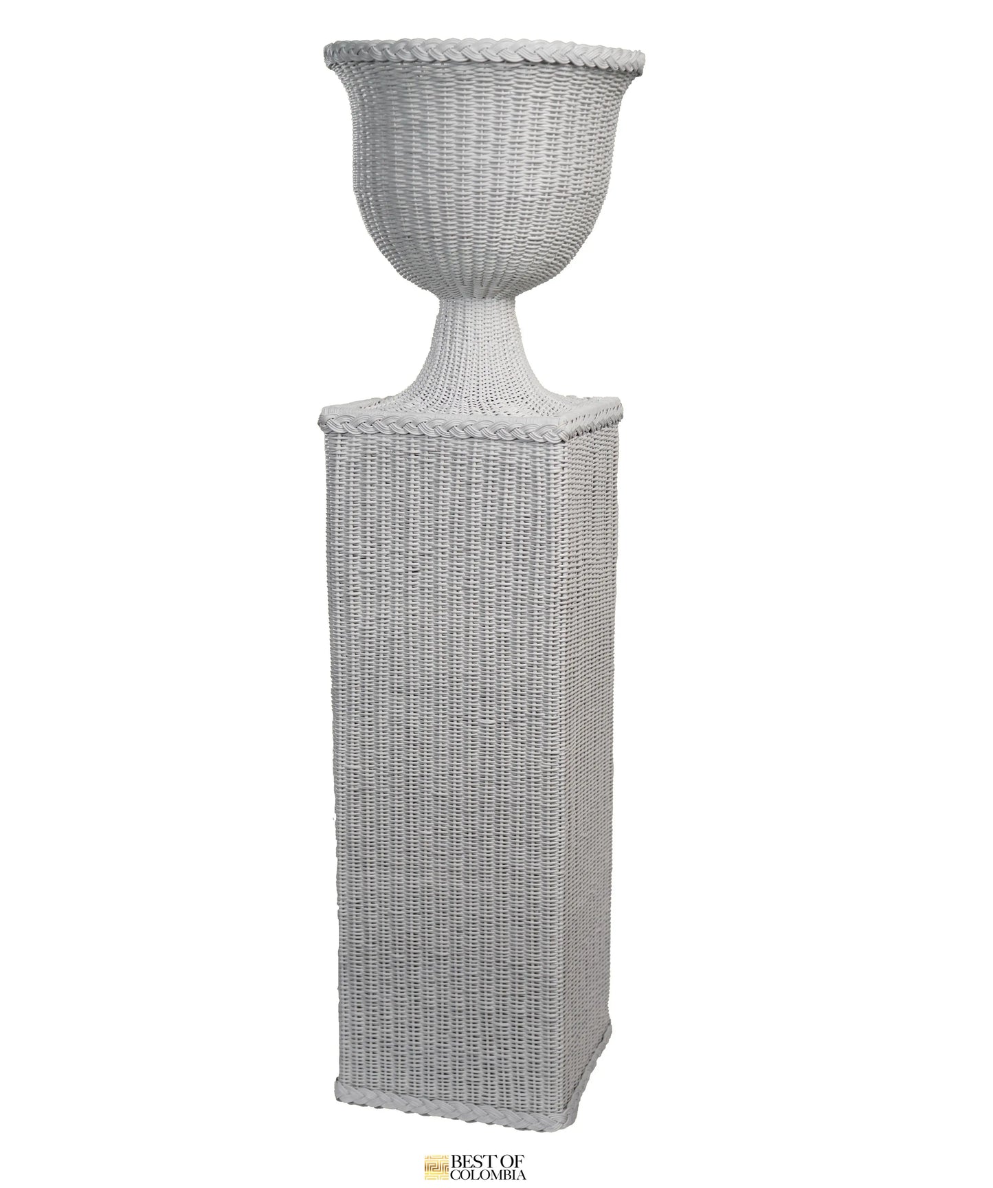 43 inch Wicker Pedestal & Urn Best of Colombia