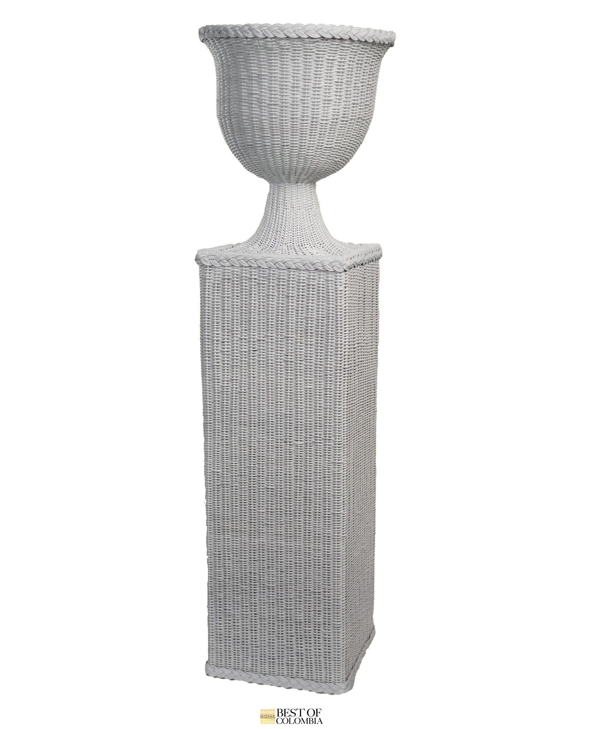 43 inch Wicker Pedestal & Urn Best of Colombia