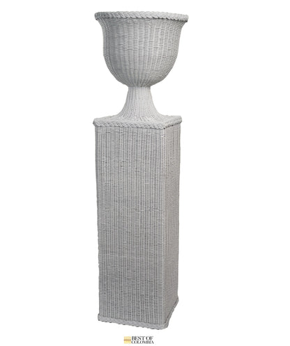 43 inch Wicker Pedestal & Urn Best of Colombia