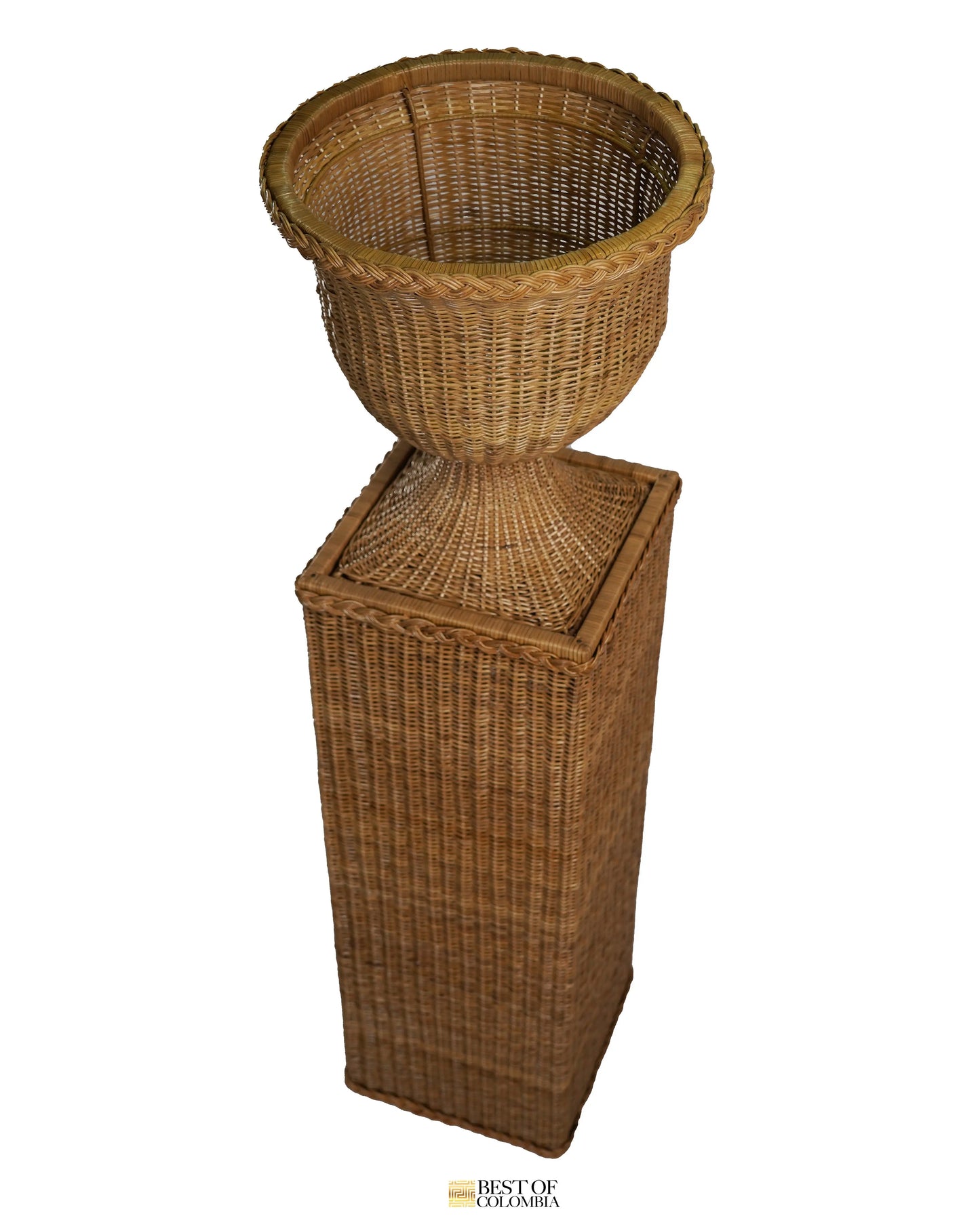43 inch Wicker Pedestal & Urn Best of Colombia