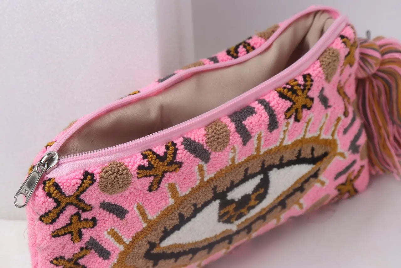 Pink Evil Eye Clutch + Removable Strap Best of Colombia