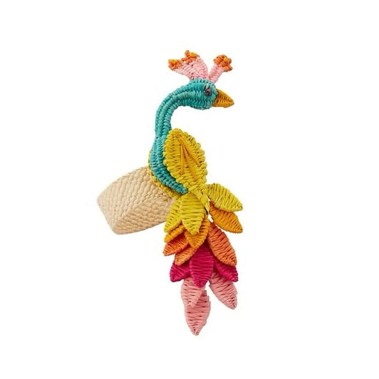 Peacock iraca / Raffia Napkin ring Bestofcolombia1