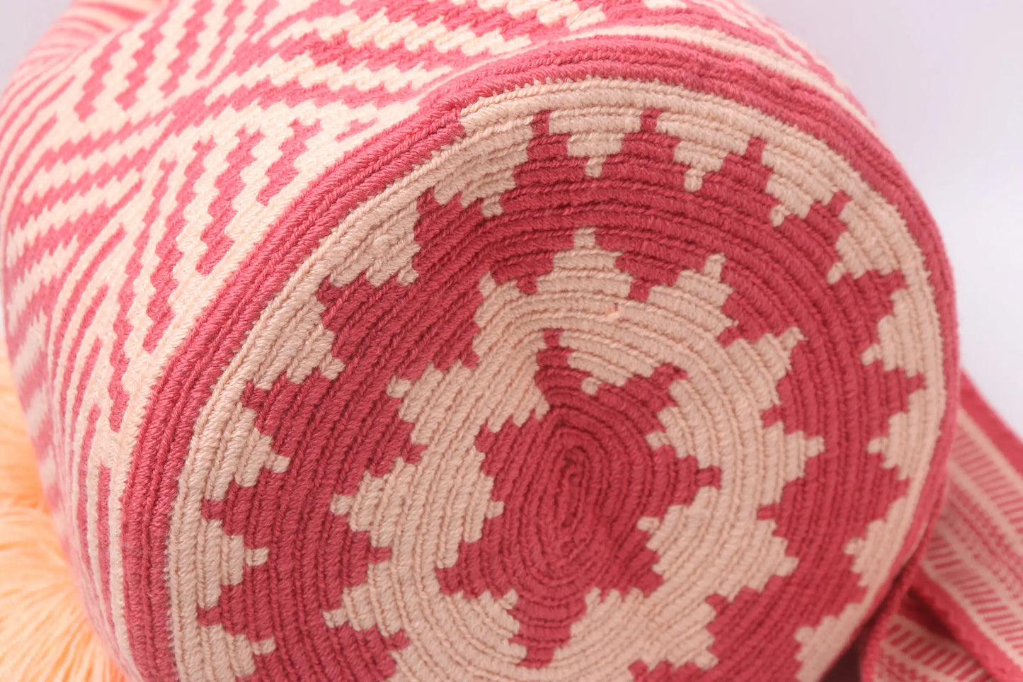 Peach Wayuu Mochila Bag - Large Best of Colombia