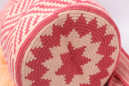 Peach Wayuu Mochila Bag - Large Best of Colombia