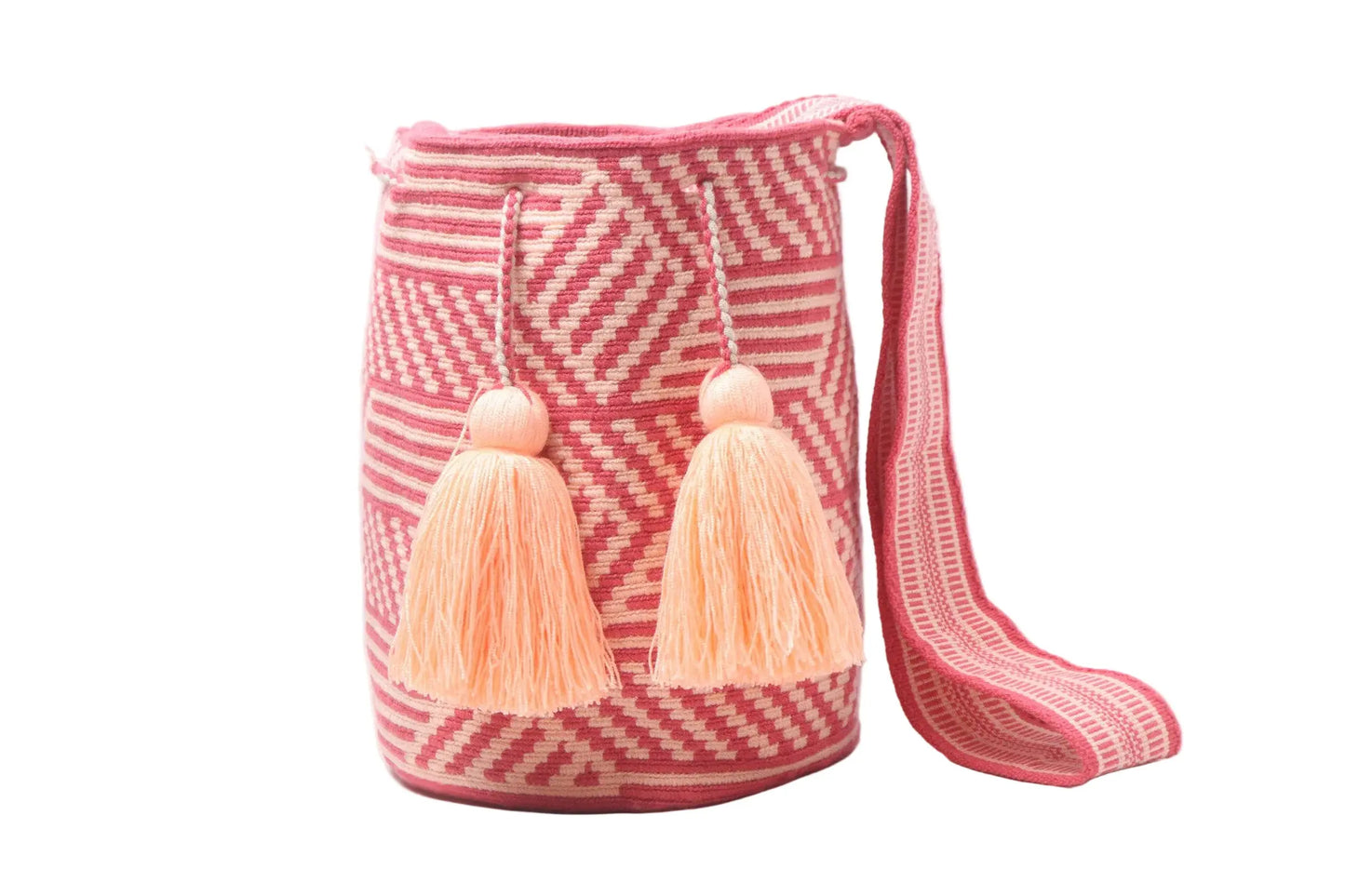Peach Wayuu Mochila Bag - Large Best of Colombia