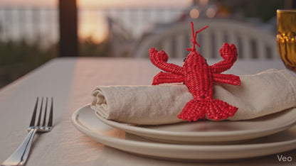Lobster Raffia/iraca Napkin Ring