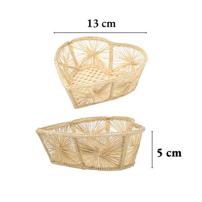 Small Heart Iraca/Straw Bread Basket Bestofcolombia1