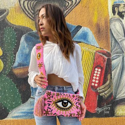 Pink Evil Eye Clutch - Best of Colombia