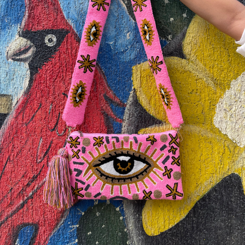 Pink Evil Eye Clutch - Best of Colombia