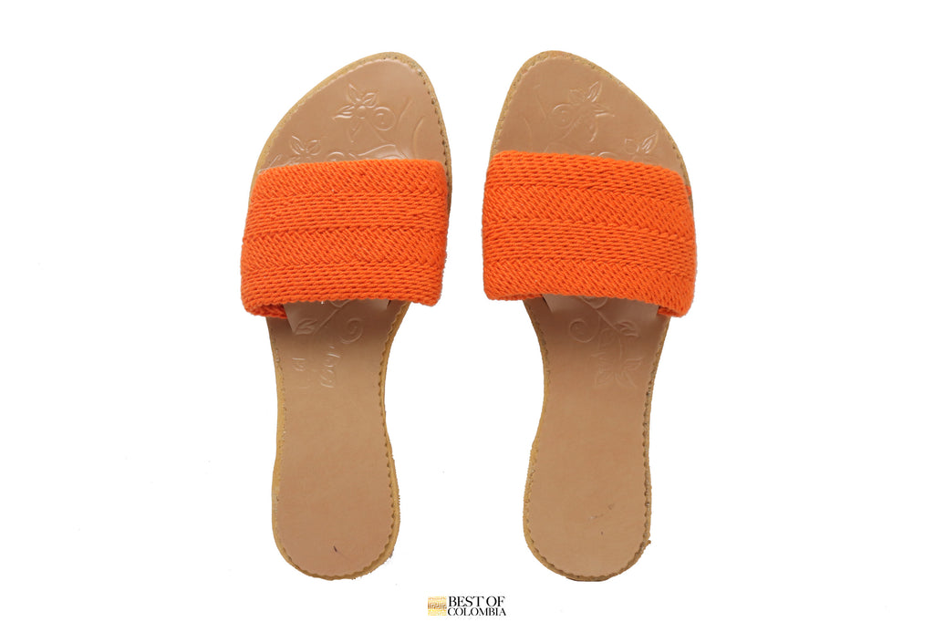 Orange Wayuu Sandals - Best of Colombia