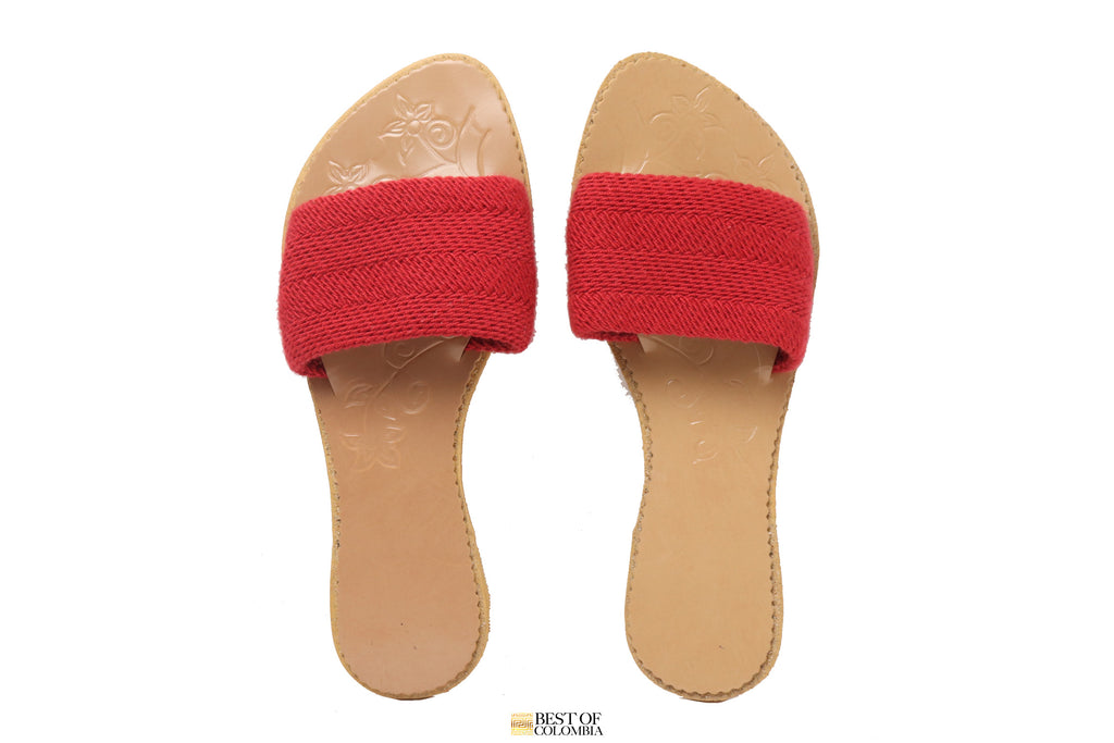 Red Wayuu Sandals - Best of Colombia