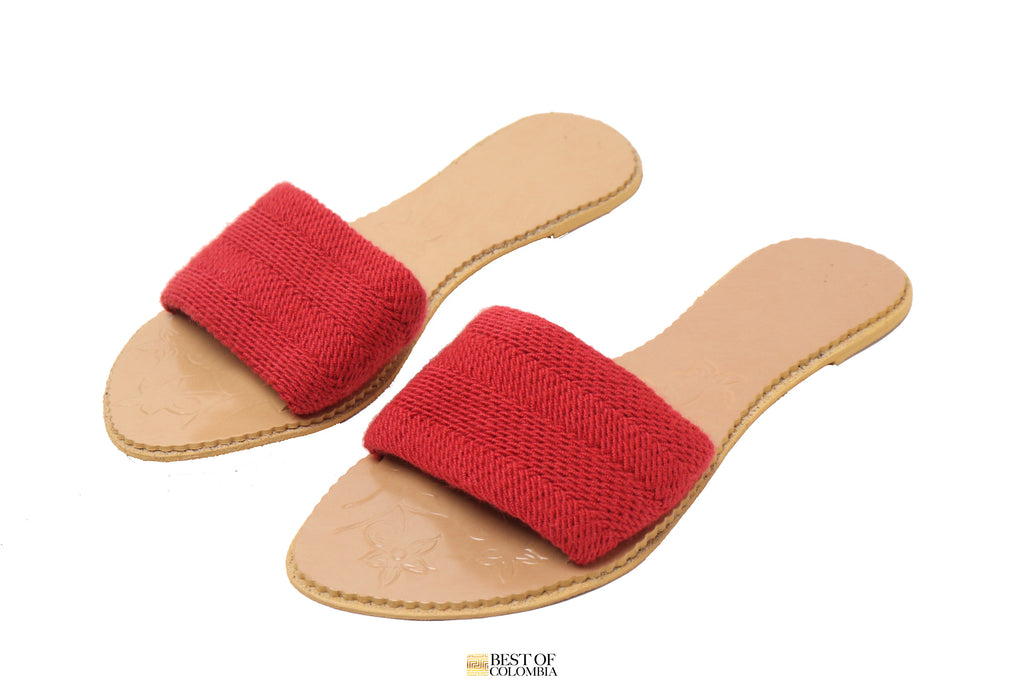 Red Wayuu Sandals - Best of Colombia
