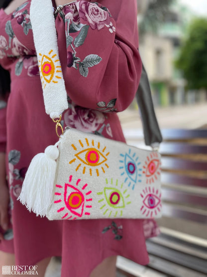 Joy Evil Eye Clutch + Removable Strap - Best of Colombia