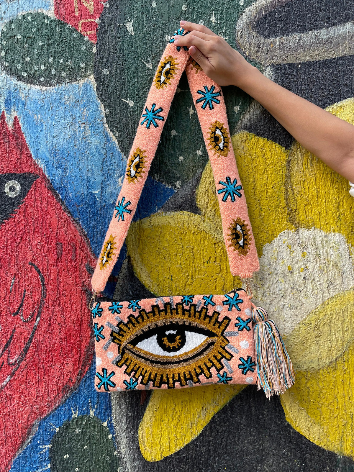 Pastel Evil Eye Clutch with Strap - Best of Colombia