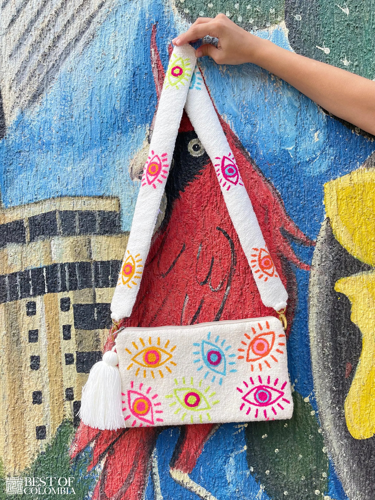 Joy Evil Eye Clutch + Removable Strap - Best of Colombia