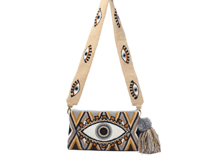 Fall Evil Eye Clutch with Strap - Best of Colombia