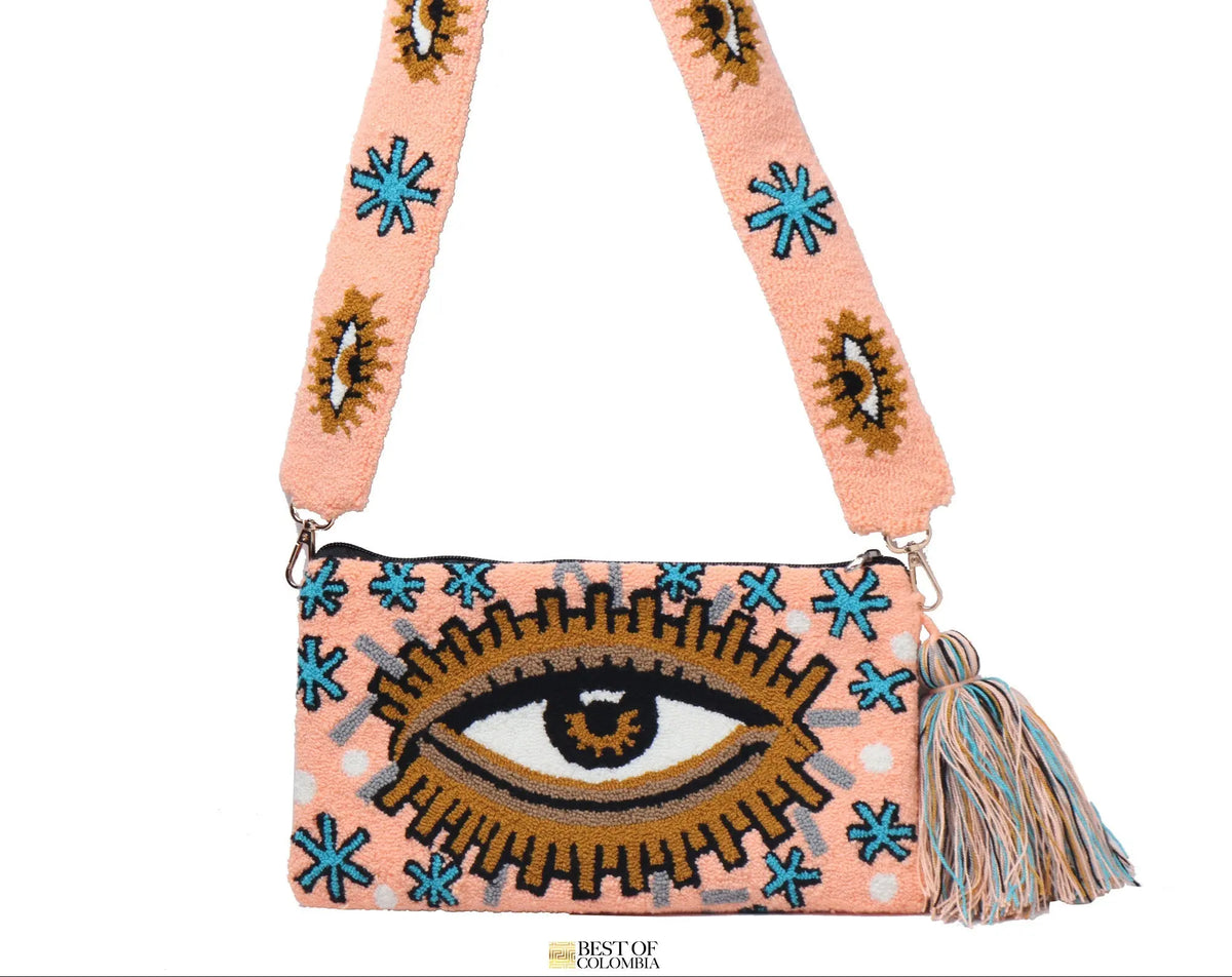 Pastel Evil Eye Clutch with Strap - Best of Colombia