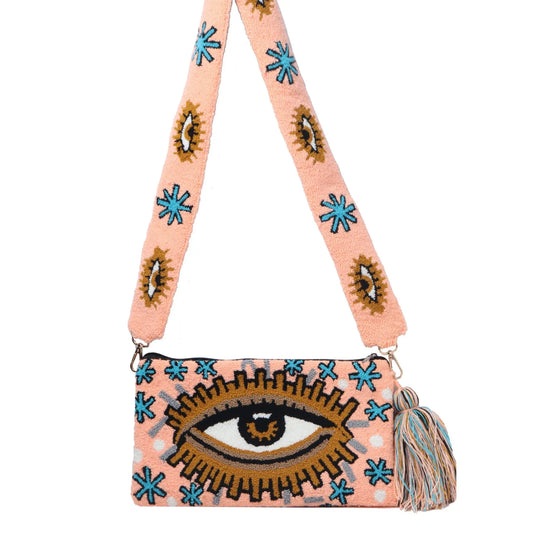 Pastel Evil Eye Clutch with Strap - Best of Colombia