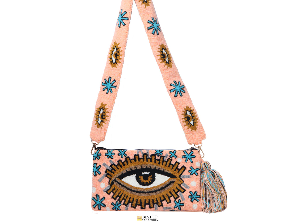 Pastel Evil Eye Clutch with Strap - Best of Colombia