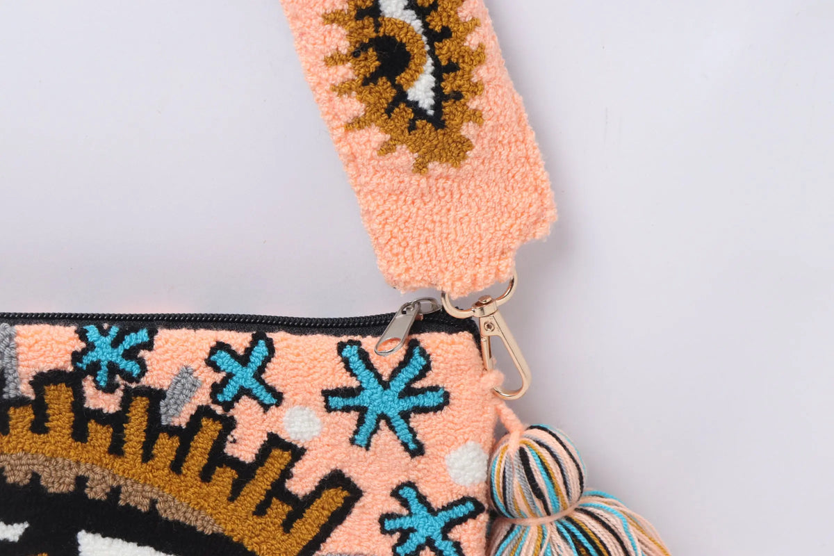 Pastel Evil Eye Clutch with Strap - Best of Colombia