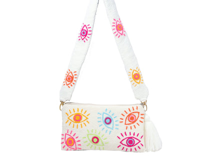 Joy Evil Eye Clutch + Removable Strap - Best of Colombia