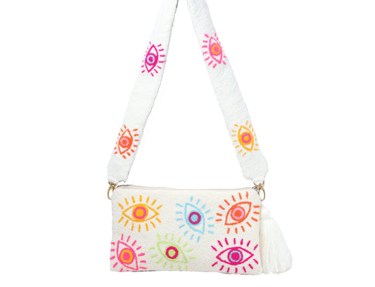 Joy Evil Eye Clutch + Removable Strap - Best of Colombia