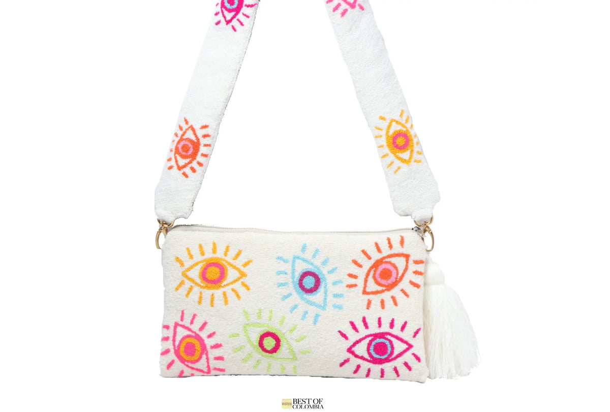 Joy Evil Eye Clutch + Removable Strap - Best of Colombia