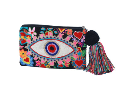 Floral Eye Clutch Black & White - Best of Colombia