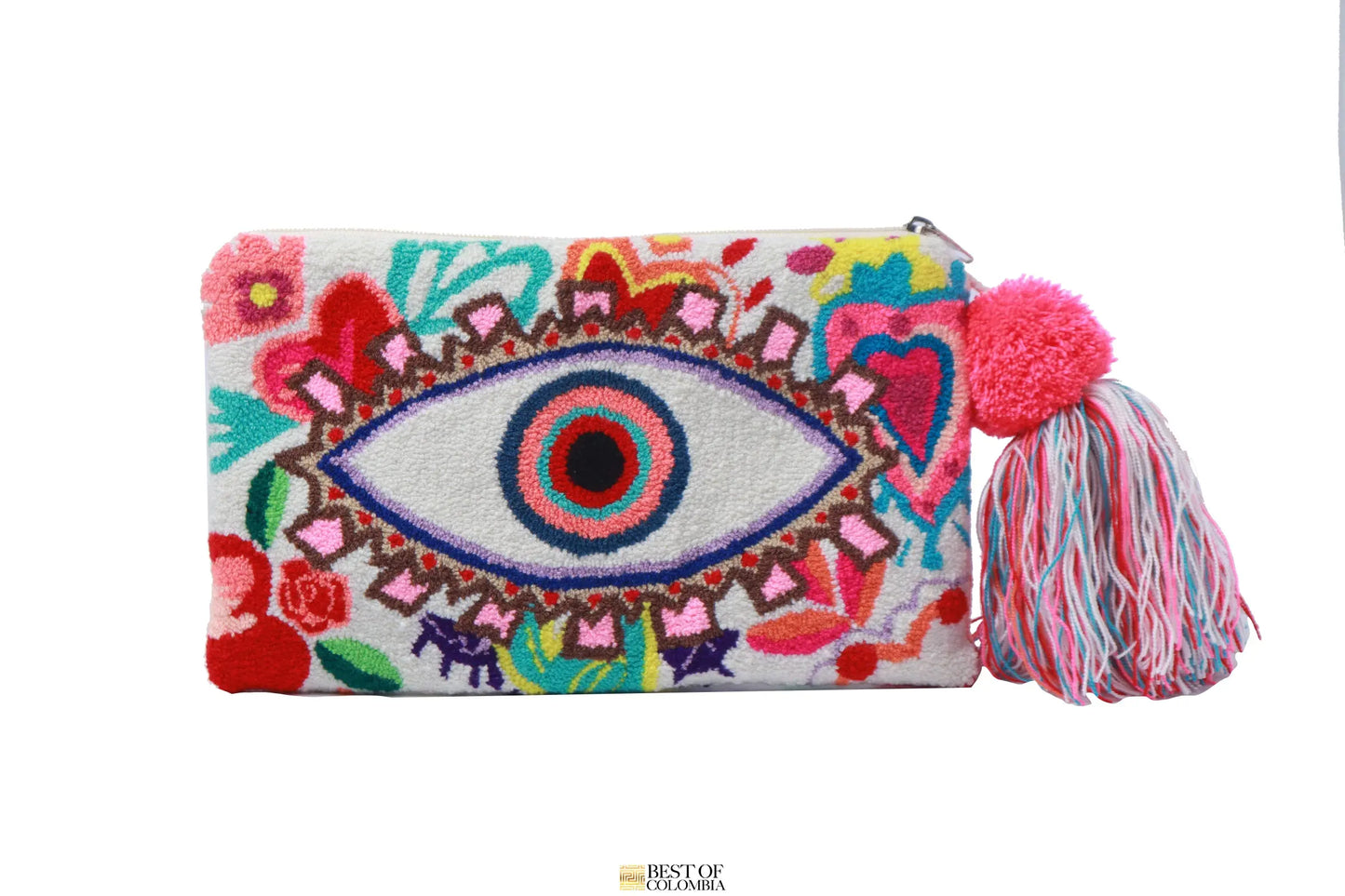 Floral Eye Clutch Black & White - Best of Colombia