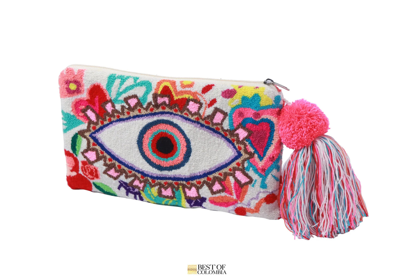Floral Eye Clutch Black & White - Best of Colombia