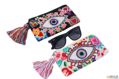 Floral Eye Clutch Black & White - Best of Colombia