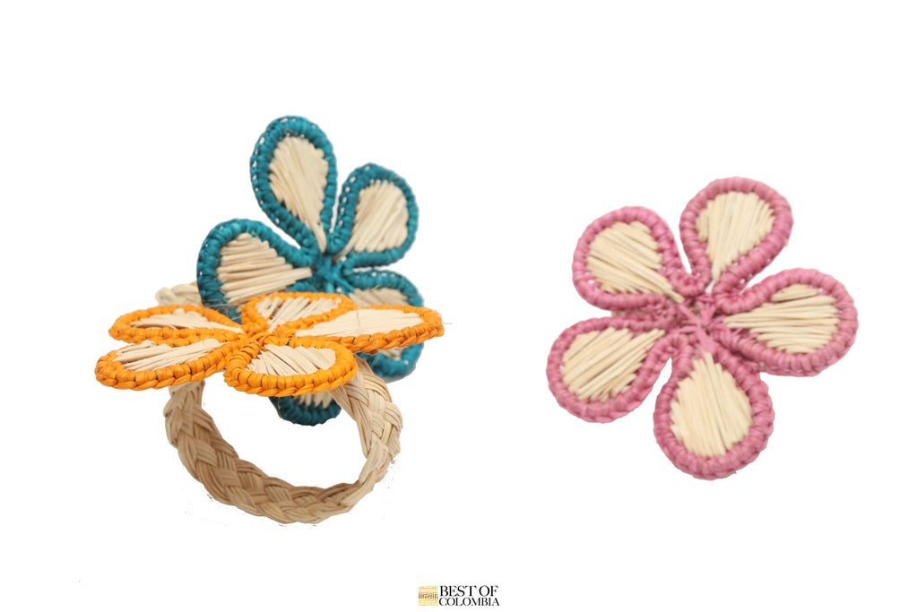 Colorfull Daisy Napkin Rings - Best of Colombia
