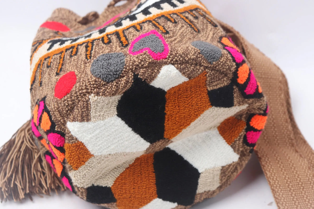 Brown Medium Evil Eye Bag - Best of Colombia
